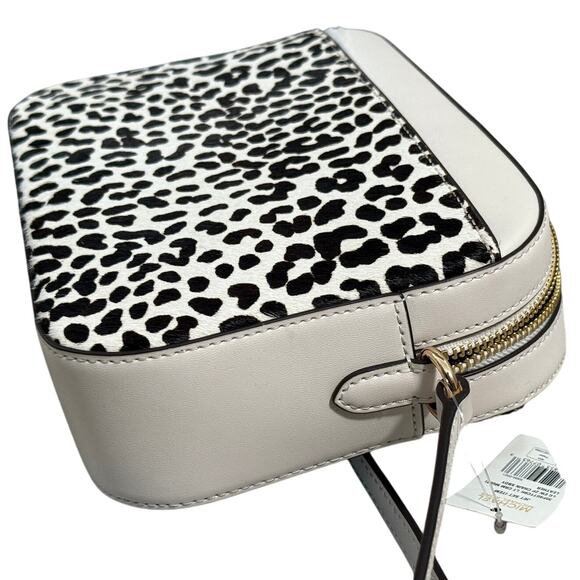 Michael Kors Jet Set Large Leopard Print Calf Hair East West Chain Crossbody Bag - Picture 8 of 8